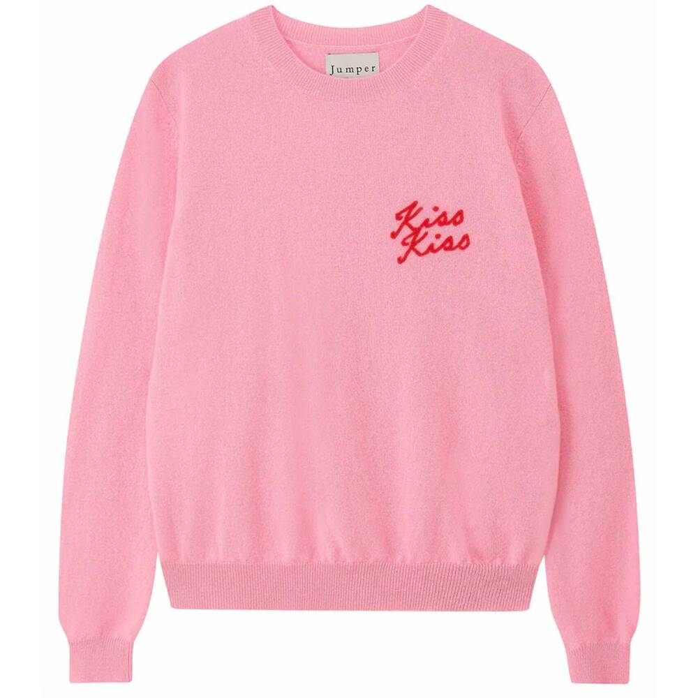 NEW JUMPER1234 women's kiss kiss cashmere sweater in pink